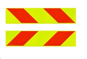 Наклейка светоотражающая предупреждающая "зебра" 100*450