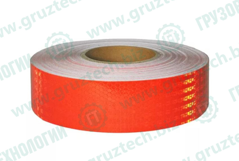 Лента светоотражающая 50мм*50м красная