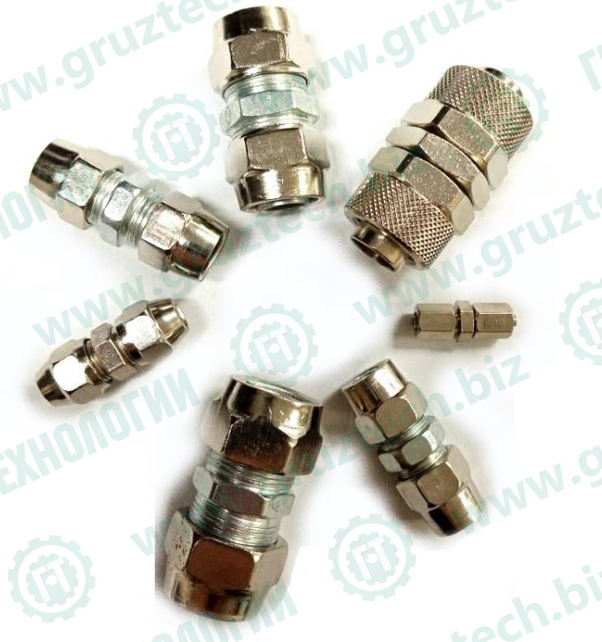 Фитинг прямой 4 гаечный разборный