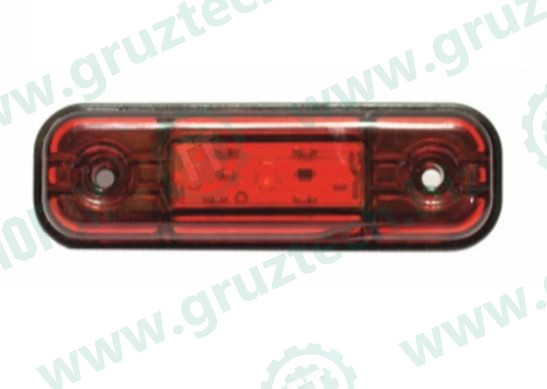 Фонарь контурный 3LED овал красный