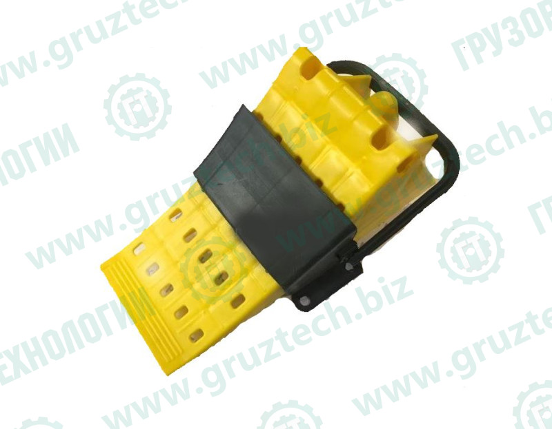 Упор колеса противоотк.полим.желт.с кронтш.