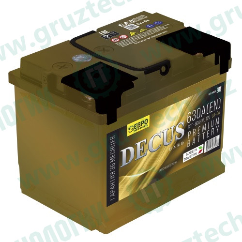 АКБ 12в/60Ач 630А(EN) о/п DECUS
