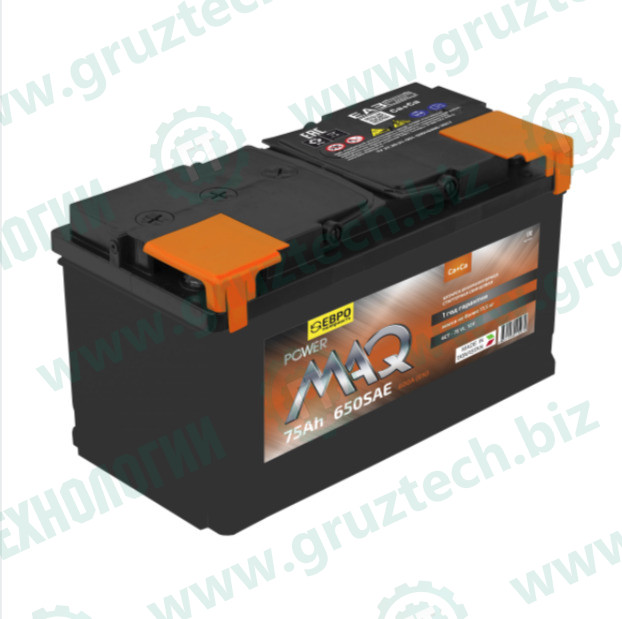 АКБ 12в/75Ач 600А(EN) о/п powerMAQ