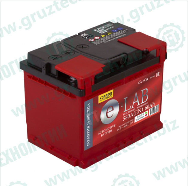 АКБ 12в/60Ач 580А(EN) о/п ELAB