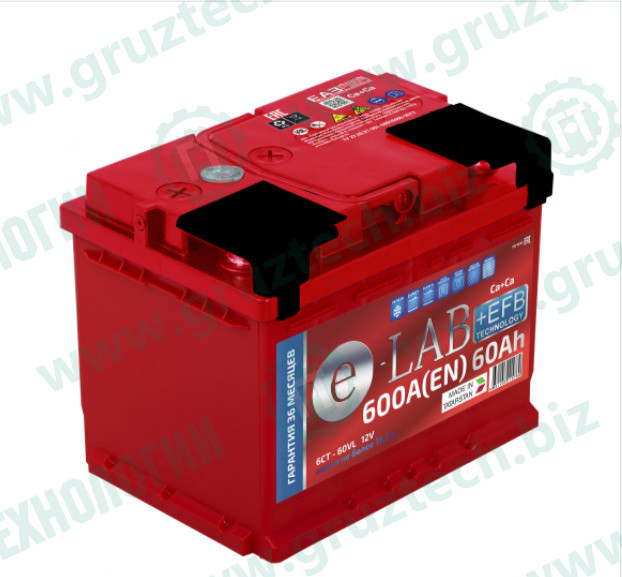 АКБ 12в/60Ач 600А(EN) п/п ELAB EFB