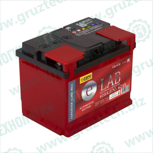 АКБ 12в/62Ач 610А(EN) о/п ELAB